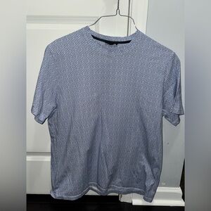 Saks Fifth Avenue Light Blue Short Sleeve Crew Neck Tee